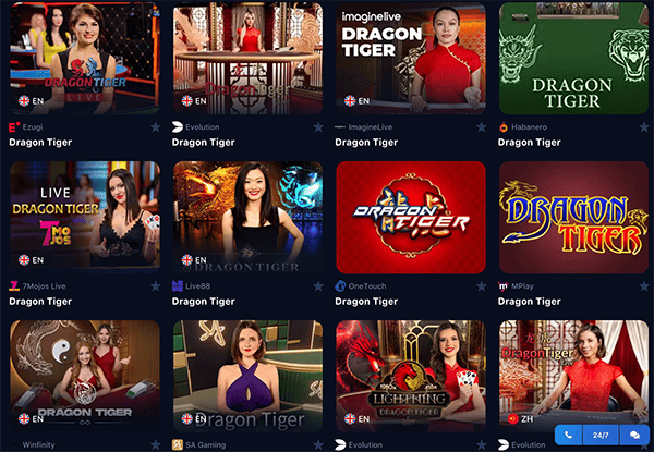 dragon tiger how to play choose provider